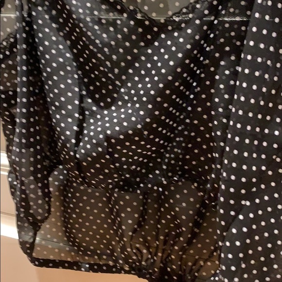 Honey Punch Sheer Polka Dot Cropped Tank - Picture 8 of 8